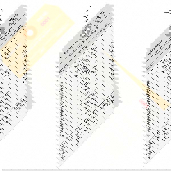 Blank Tag: 6-1/4'' High, Manila & White, Synthetic Paper